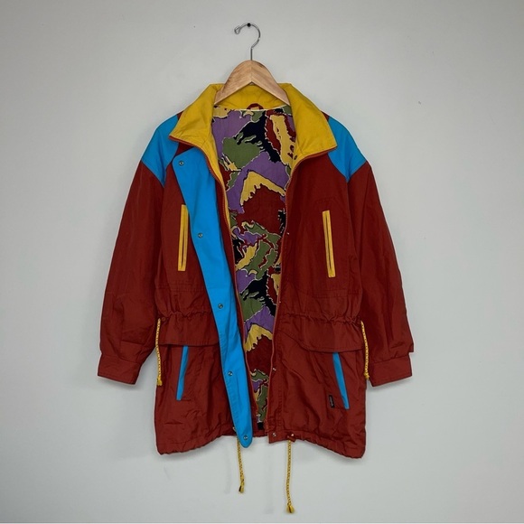 Ispo Vintage Lightweight Jacket Multicolour Red‎ Yellow  Blue Size Medium/Large - Picture 3 of 11